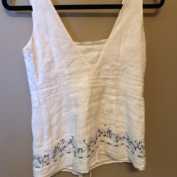 White linen blouse - Picture 3 of 5